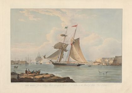 The Mary, Joshua Collings, Master, Entering the Harbour of La Valletta, in the Island of Malta, Dec. 5, 1835