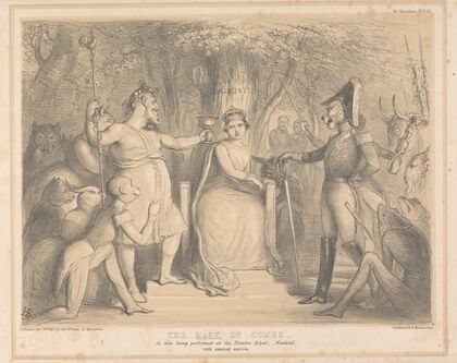 The Mask of Comus. As Now Being Performed at the Theatre Royal, Madrid, with Amazing Success — size preview