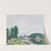 The Matrat Boatyard, Moret-Sur-Loing, Rainy Weather (1892) by Alfred Sisley