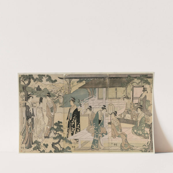 The Matsukaze Chapter of the Tale of Genji (from the series The Tale of Genji in Elegant Modern Dress) (c. 1791) by Chōbunsai Eishi