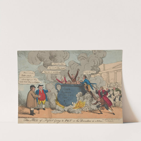 The men of paper going to pot or the directors in a stew. (1819) by William Heath