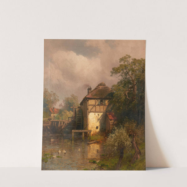 The Mill by Hermann Ottomar Herzog