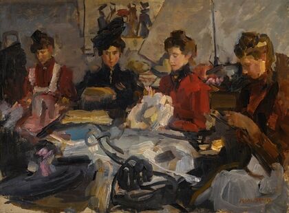 The milliners’ workshop