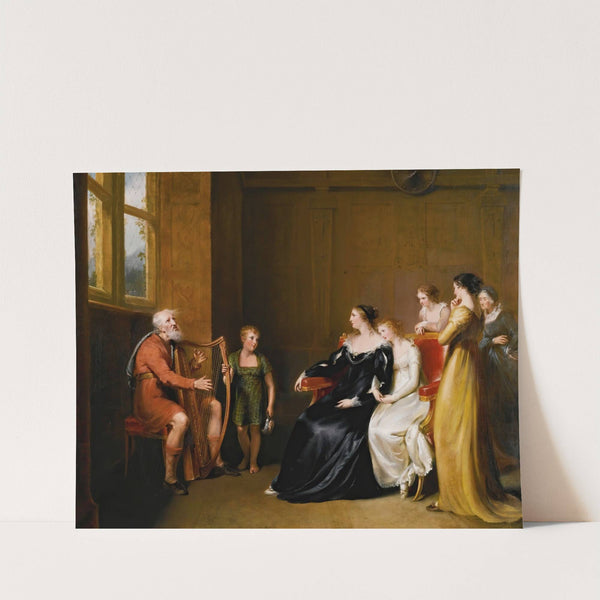The Minstrel Singing His Lay To The Duchess Of Buccleugh; From Walter Scott&#039;s The Lay Of The Last Minstrel by John James Masquerier