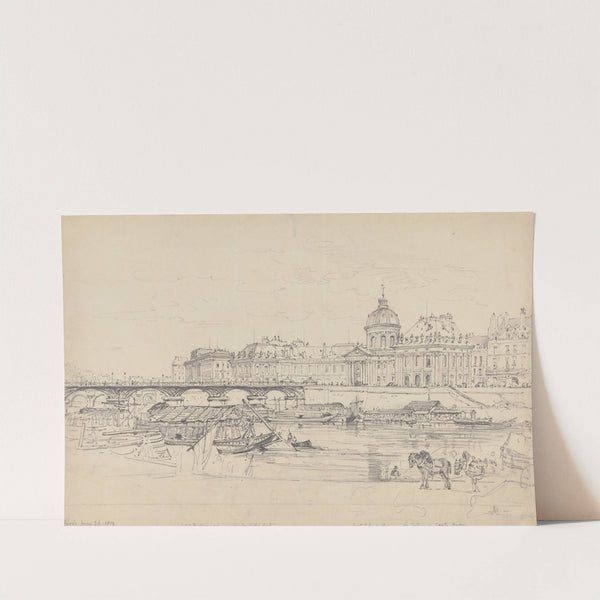 The Mint, Pont des Arts and L&#039;Institut de France, Paris by Henry Edridge