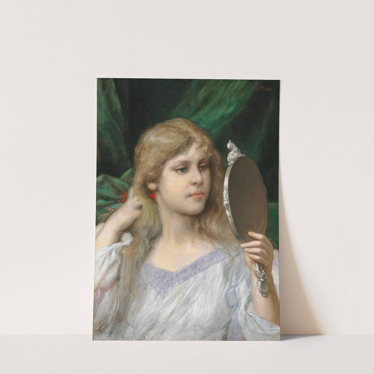 The Mirror by Gabriel von Max