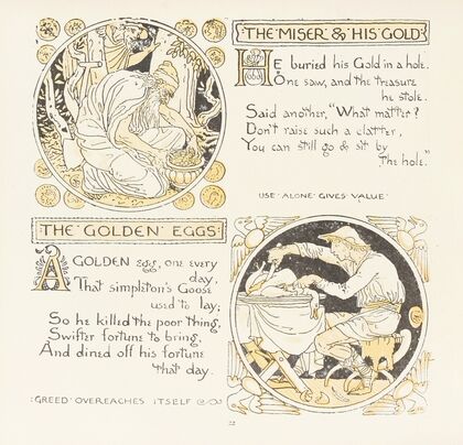 The Miser and his Gold, The Golden Eggs