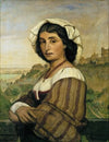 The model Stella. In the background, Ariccia