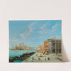 The Molo, looking towards the Zecca with the column of Saint Teodoro, Venice by Giuseppe Bernardino Bison