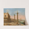 The Molo towards the Riva degli Schiavoni, Venice by Giuseppe Bernardino Bison