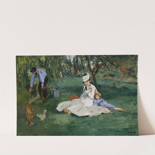 The Monet Family in Their Garden at Argenteuil (1874) by Édouard Manet