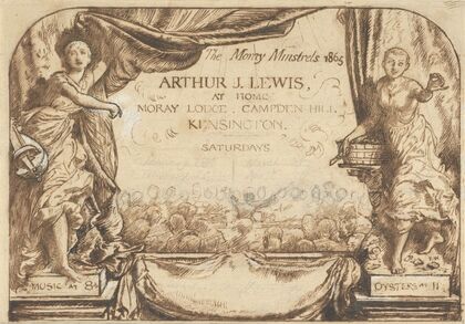 The Moray Minstrels (Design for Invitation card of Arthur James Lewis)
