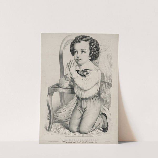 The morning prayer (1857) by Currier & Ives.