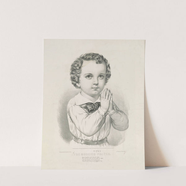 The morning prayer (1862) by Currier & Ives.