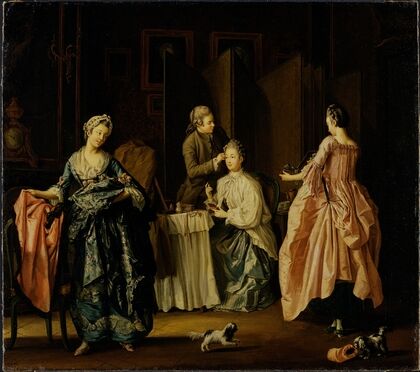 The Morning Toilet. Boudoir Scene