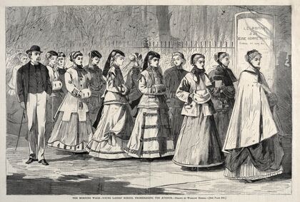 The Morning Walk – Young Ladies’ School Promenading the Avenue (1868)