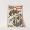 The moving picture cowboy Tom Mix doing stunts by Goes Litho. Co.