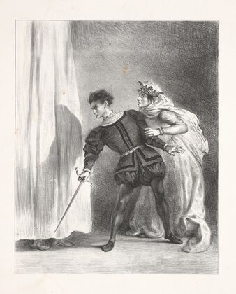 The murder of Polonius (Act III, scene iv) (1864)