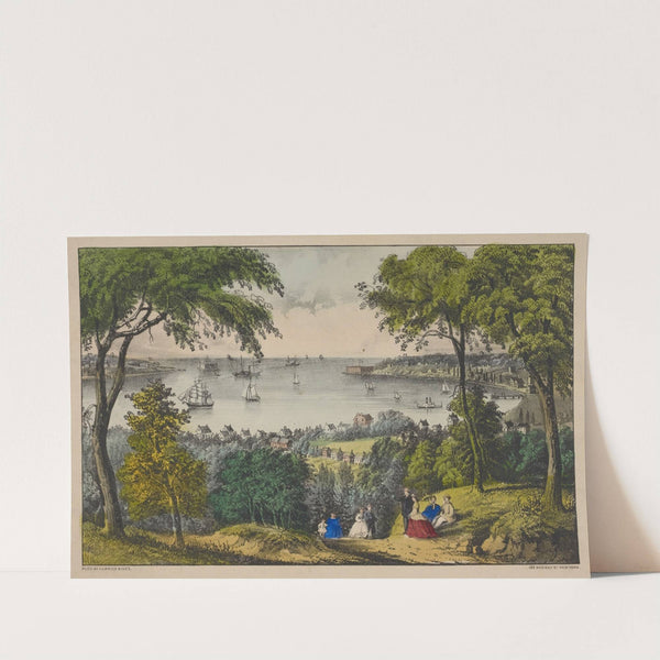 The Narrows, New York Bay. From Staten Island (1801 - 1900) by Currier & Ives.