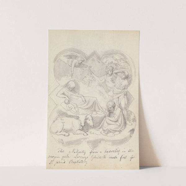 The Nativity, from Lorenzo Ghiberti&#039;s Baptistery Doors, Florence by John Flaxman