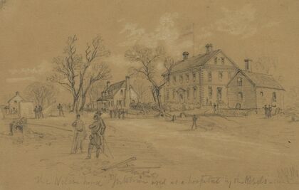 The Nelson House Yorktown used as a hospital by the rebels