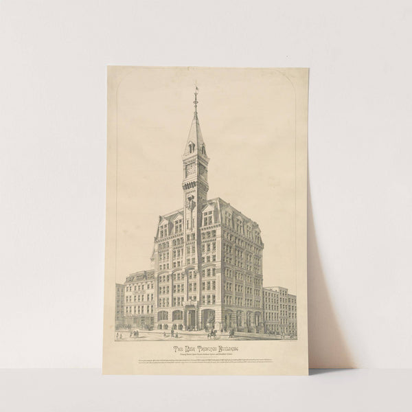 The new Tribune Building, Printing House Square, Nassau, Chatham, Spruce, and Frankfort Streets (1873) by Armstrong &amp; Co
