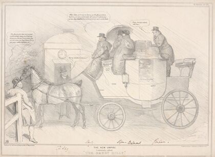 The new umpire commonly called the Darby Dilly. (1835)