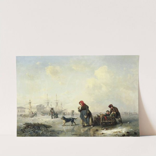 The Newa at St Petersburg (Leningrad) in the Winter by Theodor Hildebrandt