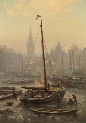 The Nieuwmarkt in foggy weather (1852 – 1891)