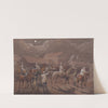 The Night Riders of Nacton; Preparing to Start. Ipswich, the Watering Place behind the Barracks by Henry Thomas Alken