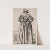 The Nobility of Lorraine – Masked Lady (1620–1623) by Jacques Callot