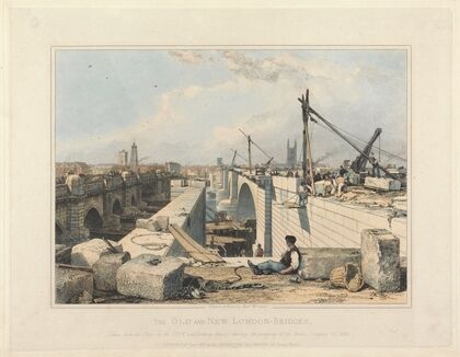 The Old and New London Bridge