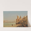 The Old Boat Bridge, Baghdad by Eugène Flandin