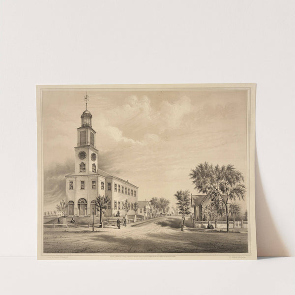 The old Congregational Church, Saco (1860) by John H. Bufford'''s &amp; Sons
