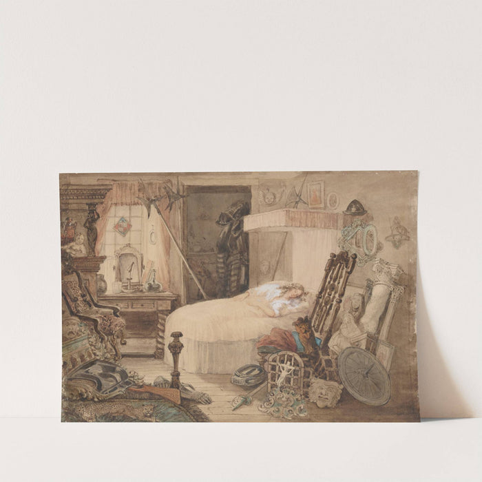 The Old Curiosity Shop; The bedroom in the shop (1840) by George Cattermole