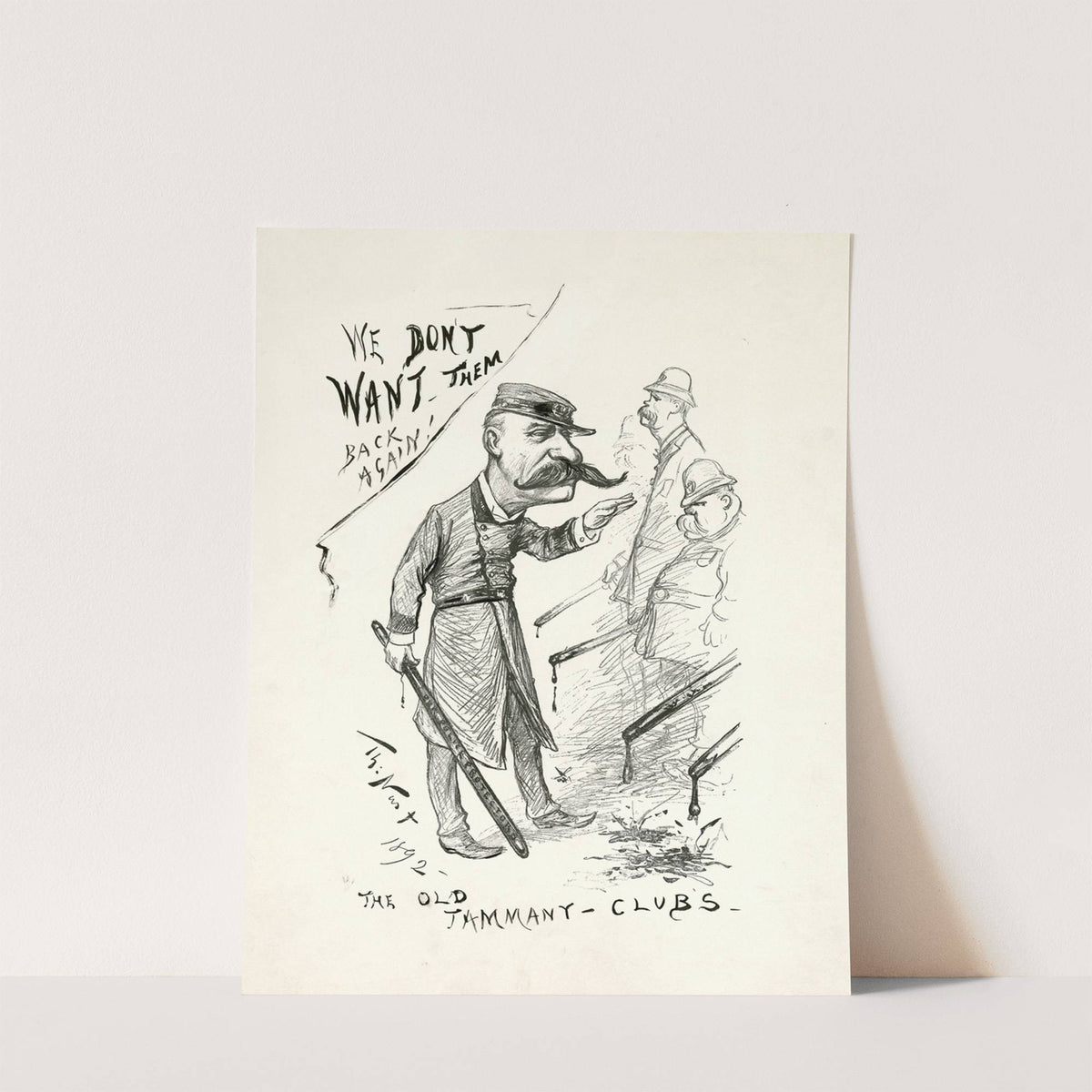 The old Tammany-Clubs (1892) by Thomas Nast