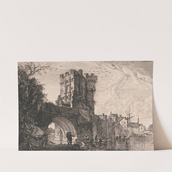The Old Welsh Bridge at Shrewsbury by Edward Pryce Owen