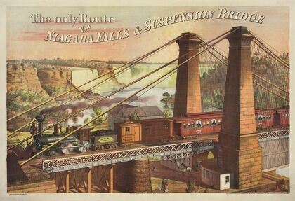 The only rout via Niagara Falls & Suspension Bridge (1876)