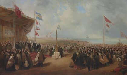 The opening of the blast furnaces at Seaham
