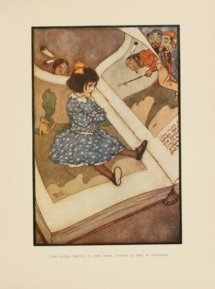 The other people in the book looked at her in surprise