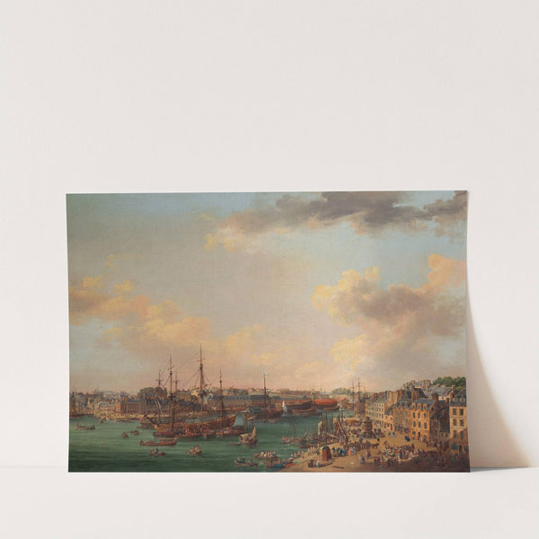 The Outer Harbor of Brest by Henri Joseph van Blarenberghe