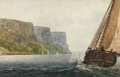 The Packet ‘Mohawk of Albany’ Passing the Palisades