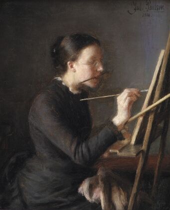 The Painter Agnes Paulsen, the Artist’s Sister, at her Easel
