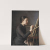 The Painter Agnes Paulsen, the Artist&#039;s Sister, at her Easel by Julius Paulsen