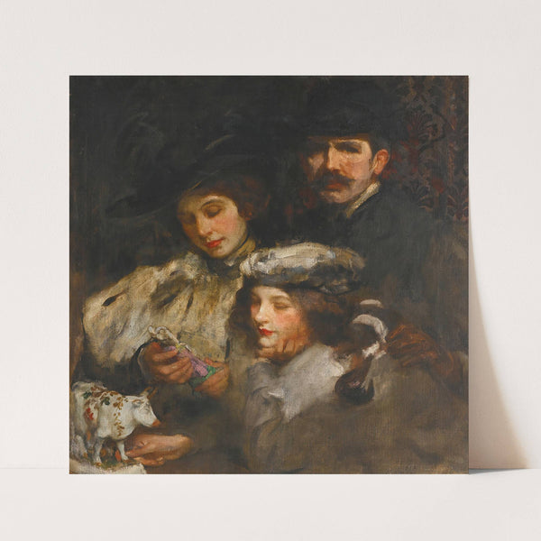 The Painter, His Wife And Daughter by James Jebusa Shannon