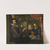 The Painter in his Studio Painting the Portrait of a Married Couple by Herman van Vollenhoven