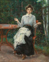 The Painter’s Daughter Sewing in the Garden, according to family tradition