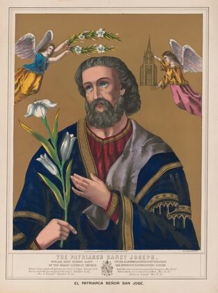 The patriarch Sanct Joseph our all holy patron saint of the Roman Catholic church (1870)