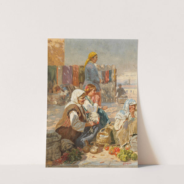 The Peasant Market by Anton Mittoff (Mitov)