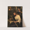 The penitent Mary Magdalene accompanied by an angel playing a violin behind by Lorenzo Pasinelli
